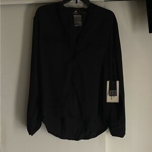 Black Long Sleeve Button-Up Shirt
